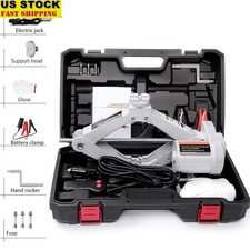 Electric Scissor Car Lift Easy Use Remote Control Led Light Heavy Duty 15inch