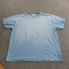 Elwood Shirt Mens Large Blue Organic Cotton Short Sleeve Crewneck Tee Casual