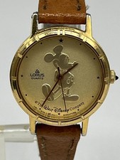 Vintage Lorus Mickey Mouse Walt Disney Embossed Quartz Watch - NEW BATTERY 