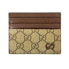 Gucci Bi-Color Card Case With GG Detail On Guccisima Print