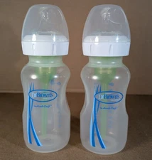 New Dr. Brown's 2-PACK Options+ Anti-Colic Wide-Neck Baby Bottles 9 oz/270ml