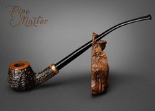 Mr. Brog WOODEN TOBACCO SMOKING PIPE 114 Constance Rust Churchwarden Briar + Box