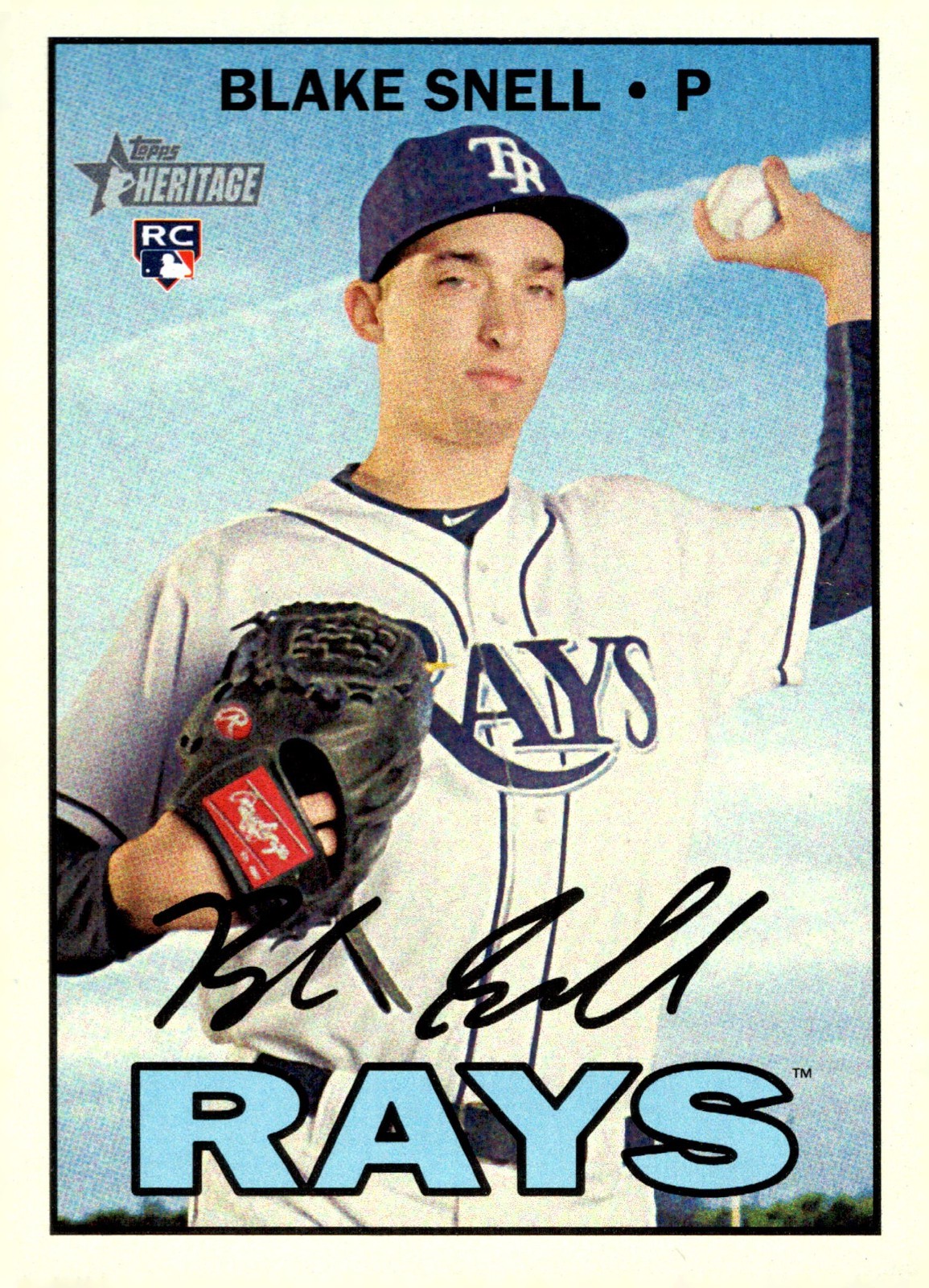 2016 TOPPS HERITAGE HIGH NUMBER #705 BLAKE SNELL RC SP