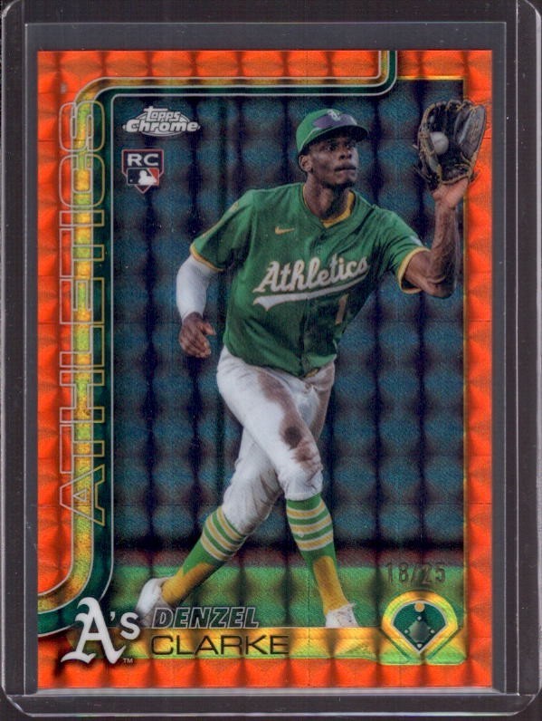 DENZEL CLARKE 2025 Topps Chrome Update #USC15 Orange Geometric Refractor RC #/25