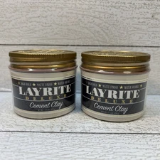 Lot Of 2- Layrite Deluxe Cement Clay 4.25 Oz Each High Hold Matte Finish
