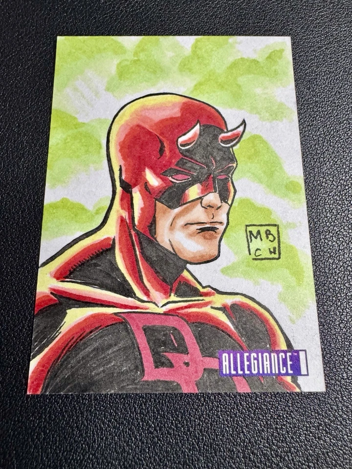 2023 Upper Deck Marvel Allegiance Daredevil 1/1 Sketch – UD COA Benitez Chapo - Image 3 of 4