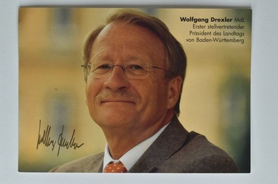 Wolfgang Drexler -  - original Autogramm -  - ca. 10x15cm - Autogrammkarte