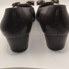 Salvatore Ferragamo Brown Leather Round Toe Pumps w/ Bow Logo, US 7.5B — photo 8