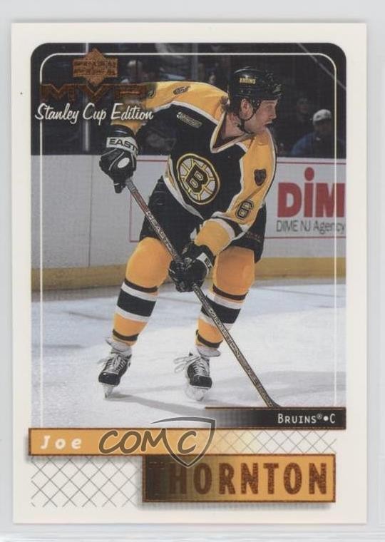 1999-00 Upper Deck MVP Stanley Cup Edition Joe Thornton #16 HOF 0a4