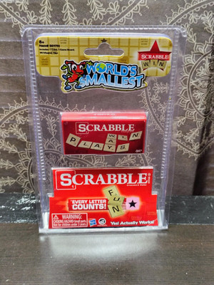 Hasbro Super Impulse World's Smallest Scrabble Board Word Finder Fun Game NIP 8+