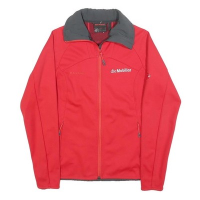 MAMMUT Damen Softshelljacke Rot Polyester Outdoor Zip-Kragen Größe M
