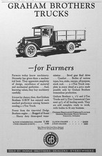 1927 Canadian Graham Brothers ad Trucks for Farmers - No Tariffs