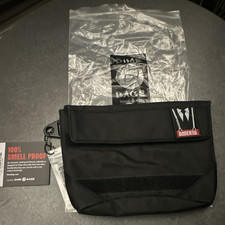 Dime Bags Omerta Smell Proof Black Pouch Hook & Loop Inner Pockets Men
