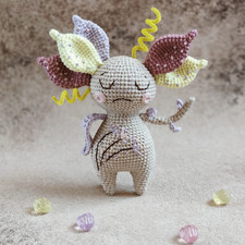 Handmade Amigurumi Woodland Spirit Doll, Crochet Fantasy Plush Toy for Collector