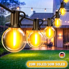 20M/30M G40 Birnen Lichterkette Außen Strom ...