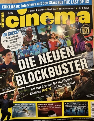 CINEMA  05/25 - Die Neuen Blockbuster - Blood & Sinners - Last Of Us - 122 S.