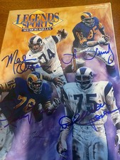 Jones, Olsen, Lundy, Grier FEARSOME FOURSOME signed Legends magazine Legends COA