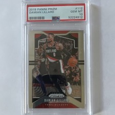 PSA 10 PANINI 2019-20 PRIZM DAMIAN LILLARD #112 PORTLAND TRAIL BLAZERS BASE NBA
