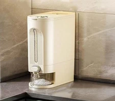 25 Lbs Rice Dispenser, Large Cereal Dry Food Storage Containers with Measurin...