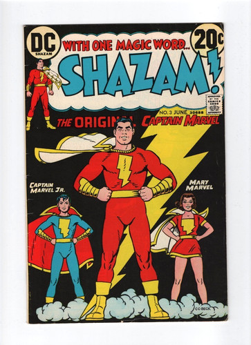 SHAZAM! #3 VF-, Captain Marvel, Mary Marvel, C. C. Beck cover & art, DC 1973