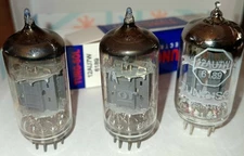Mullard 12AU7 Tung Sol 12AU7 Preamp Tubes - Lot of 3