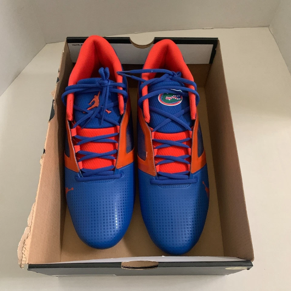 Botines de fútbol americano Air Jordan Alpha Menace 4 Pro para hombre talla 13 Florida Gators NCAA Foto 3 de 4