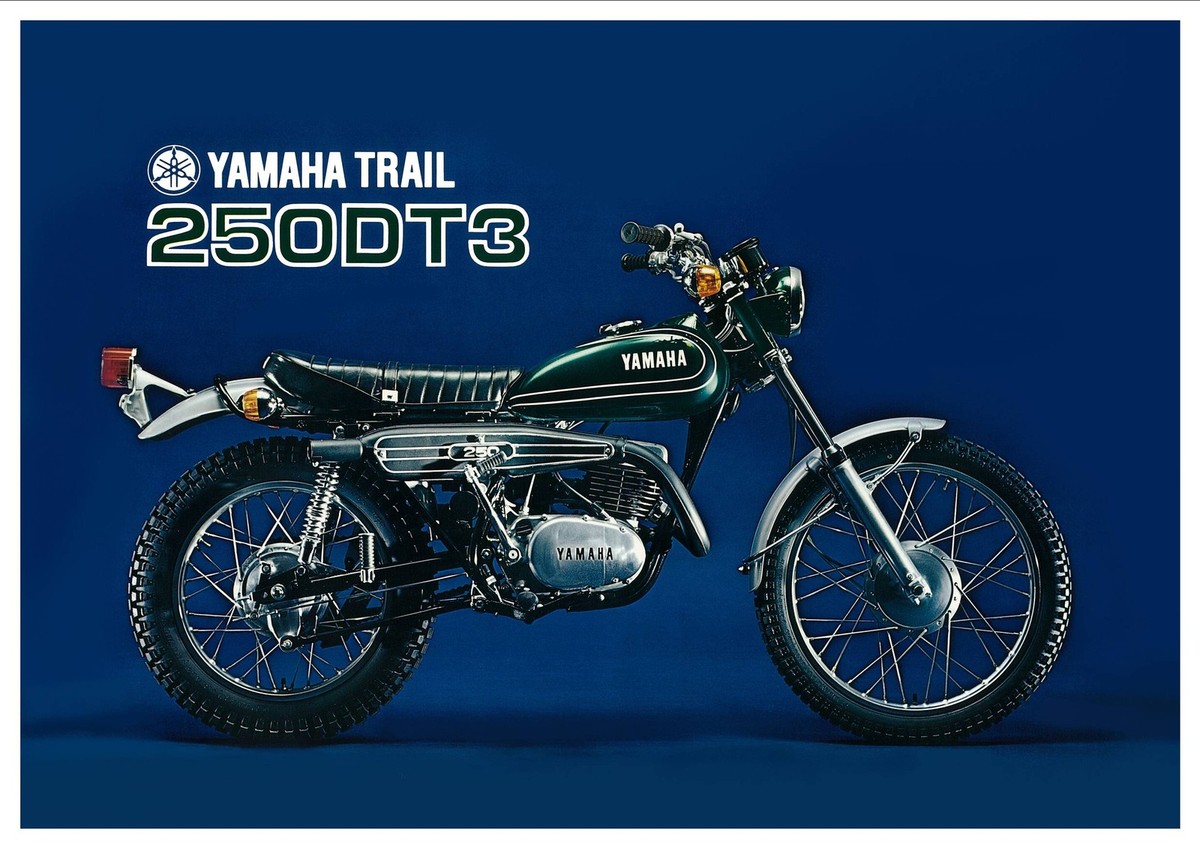1973 Yamaha DT3 250 Pre-Runner Poster DT250 Superb Suitable 2