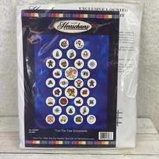 Herrschners Christmas Cross Stitch Kit Trim Tree Ornaments With 36 Floss Skeins