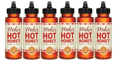 Mike's Hot Honey, 12 oz Squeeze Bottle (6 Pack), Honey with a Kick ...
