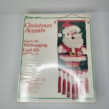 Vintage Vogart Crafts 4691 Wall Hanging Craft Kit Santa 12"x34"