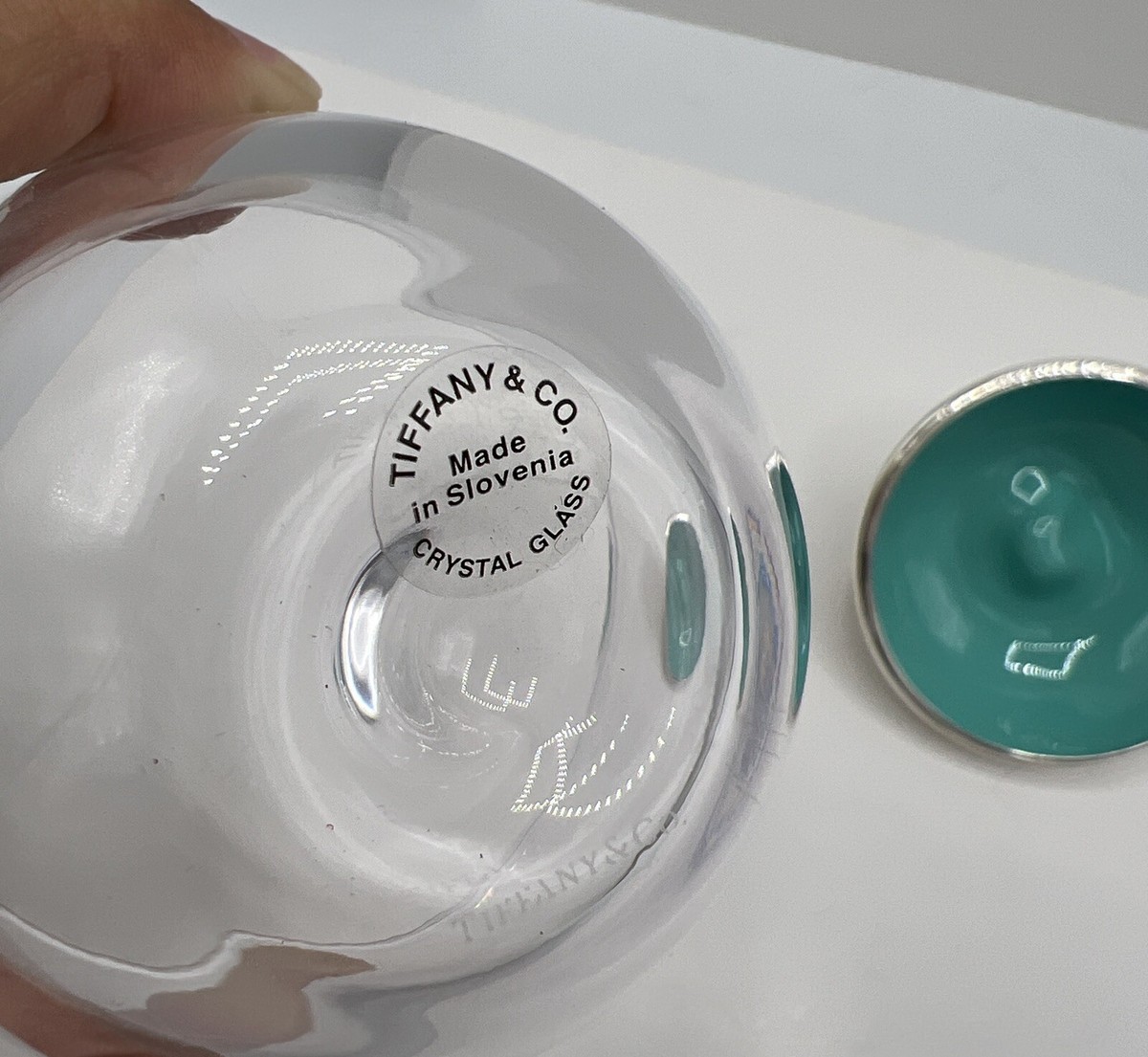 Authentic Tiffany & Co. Crystal Apple Box Sterling Silver Everyday