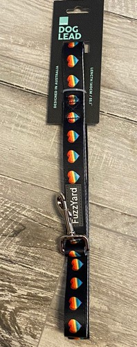 JUEGO DE COLLAR Y CORREA DE PLOMO FuzzYard - PRIDE ""CORAZONES"" Cachorro/Perro GRANDE NUEVO CON ETIQUETAS - Imagen 4 de 4