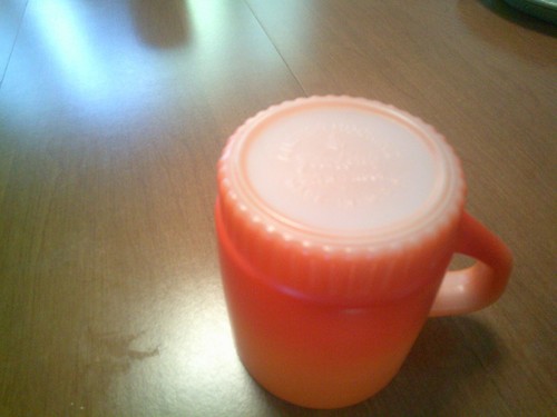 Vintage Fire King Anchor Hocking Stackable Orange Ombre Mug - Picture 4 of 5