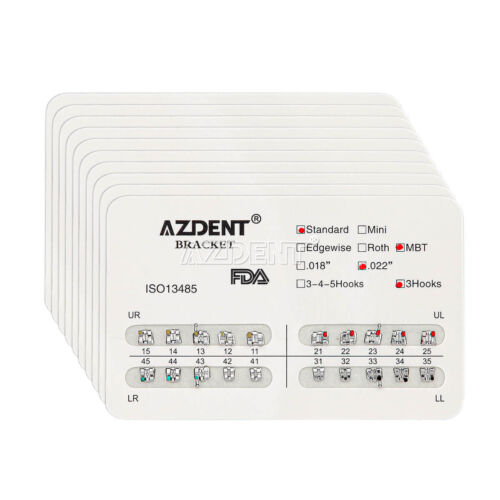 AZDENT Supports d'orthodontie dentaire Mini Roth.022 Crochet345/fil d'arc Nature - Photo 32 sur 54