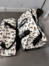 Disney Mickey Mouse Supple Faux Leather Rolling Duffel Bag and Canvas Day Bag