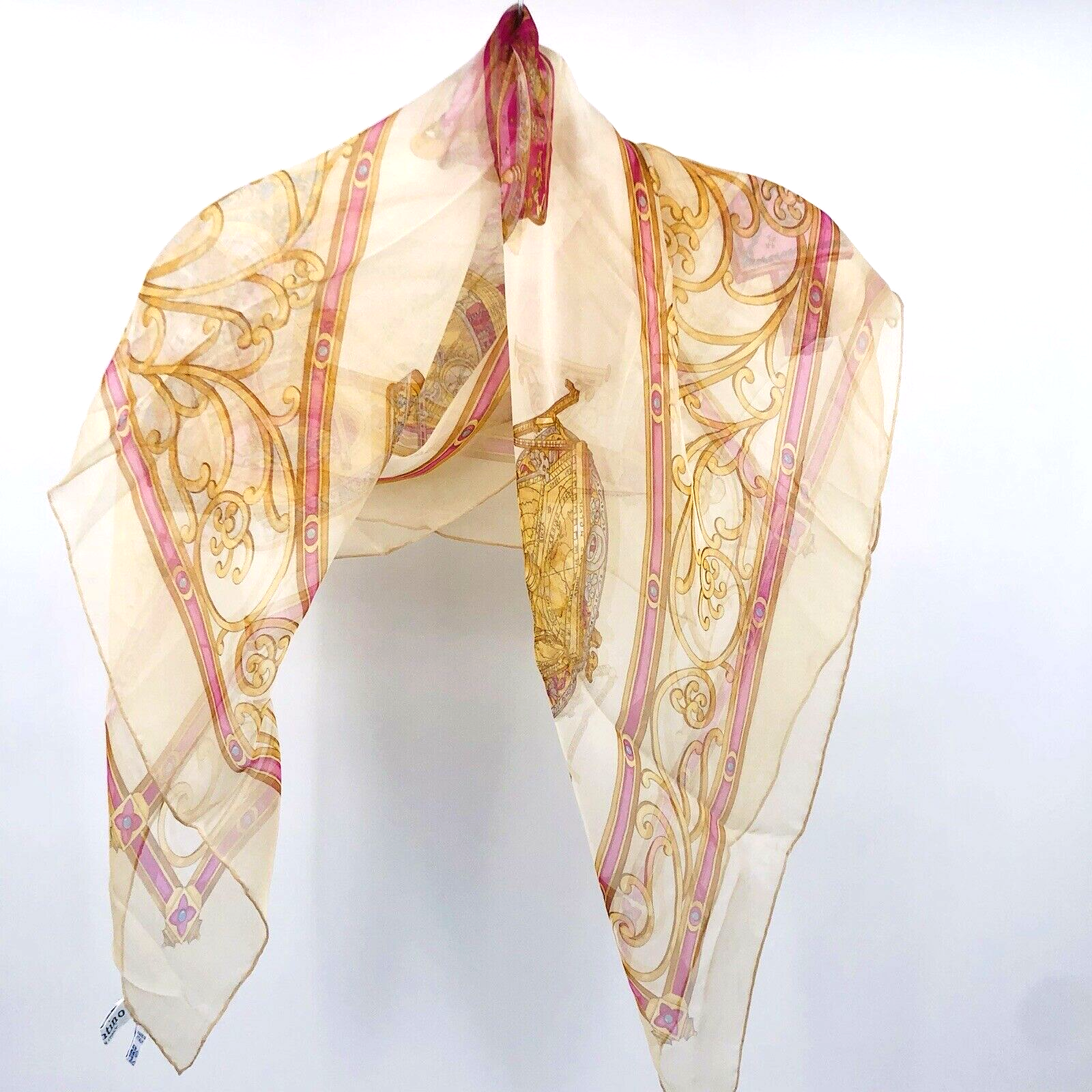 VTG Ferentino Design Italy Silk Women Square Multicolor Abstract Scarf  32x33in | eBay