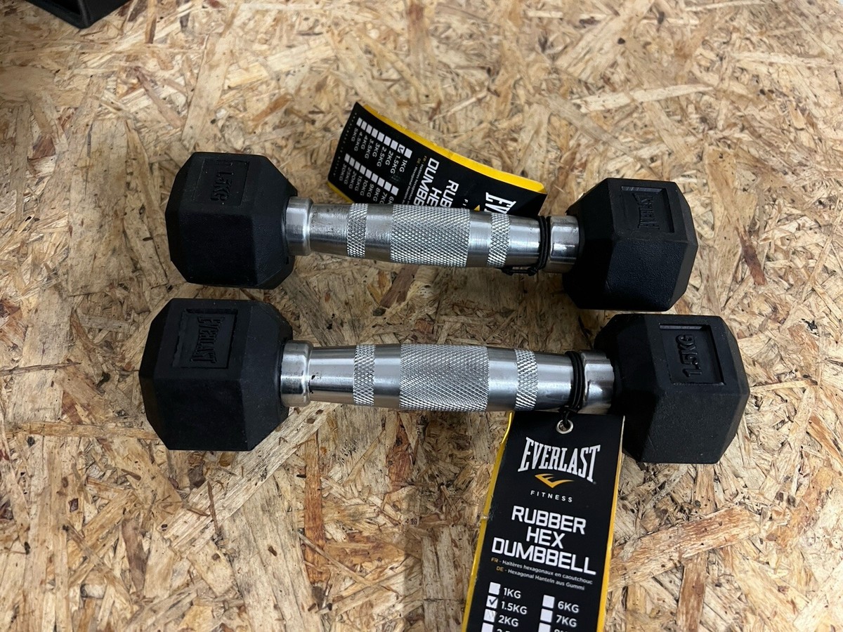 Dumbells Kg Hand Weights Uk Everlast KG Pair (2 Of Rubber Hex
