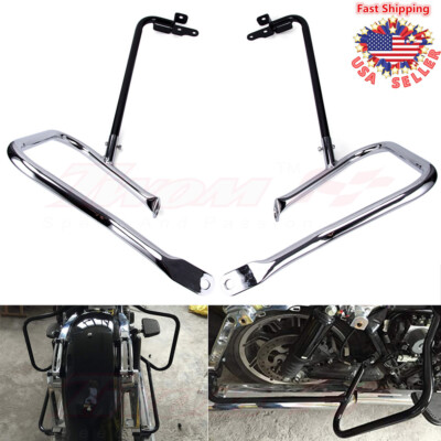 Saddlebag Bracket Guard Crash Bar For Harley Road King Street Glide FLHX 2014-18