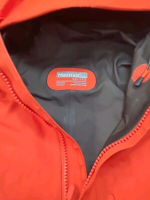 Marmot RN#79448 Full Zip Waterproof Jacket Men's Size XXL in Red w