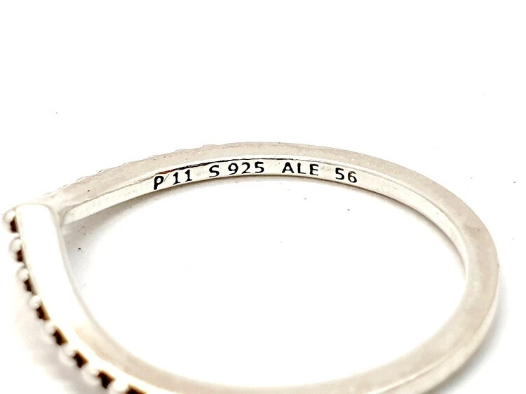 Pandora Ring Perlenförmiger Wunsch Sterling Silber 925 RG 56 - Bild 2 von 2