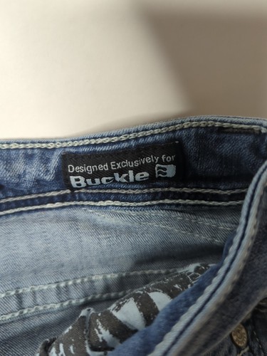 Salvage Buckle Jeans Mens 30s Blue Denim Mayhem Straight Regular Fit Light Wash - Picture 8 of 21