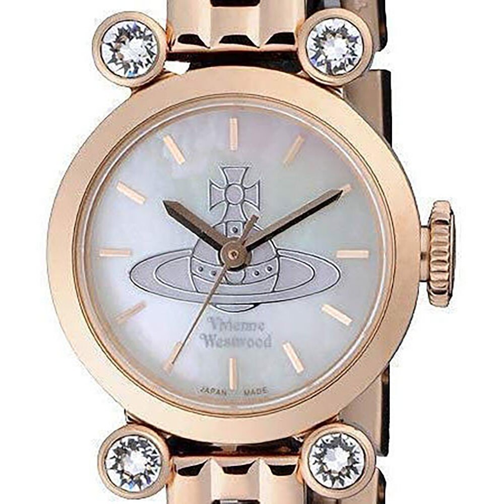 Vivienne Westwood Diamond Shell Watch White × Pink Gold Vivienne Westwood Diamond Shell Watch White × Pink Gold