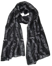 Langer Schals/Tücher & Krawatte mit Musiknoten Notenschlüssel Musikveranstaltung