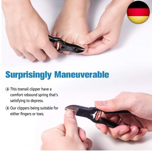 FERYES Nagelzange für starke Fußnägel Präzisions Fußnagelschere 14 cm für Fußnä - Bild 5 von 9