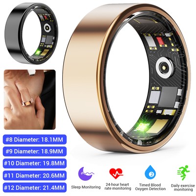 Smart Ring Damen Herren Sport Fitness Tracker Ringe  für IOS Android Geschenk