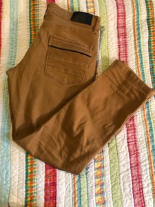 fried denim khaki pants