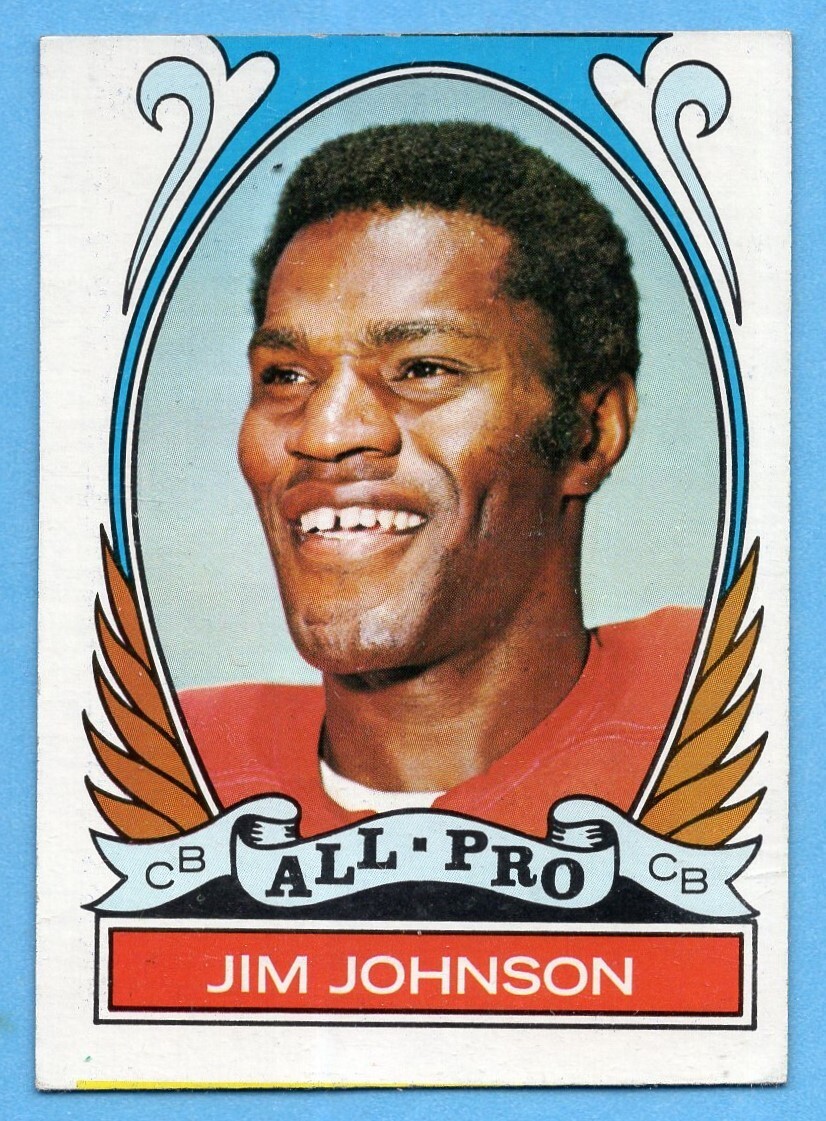 1972 Topps #284 Jim Johnson AP VG-VGEX CREASE San Francisco 49ers HOF A7935