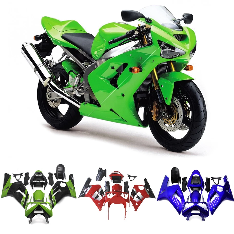 Kit de carenados de inyección para carrocería de plástico Kawasaki Ninja ZX6R 636 2003 2004 Foto 2 de 4