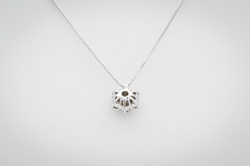 Collana punto luce anniversario oro 750 donna brillante diamante 0.40 ct F/color - Imagen 4 de 6