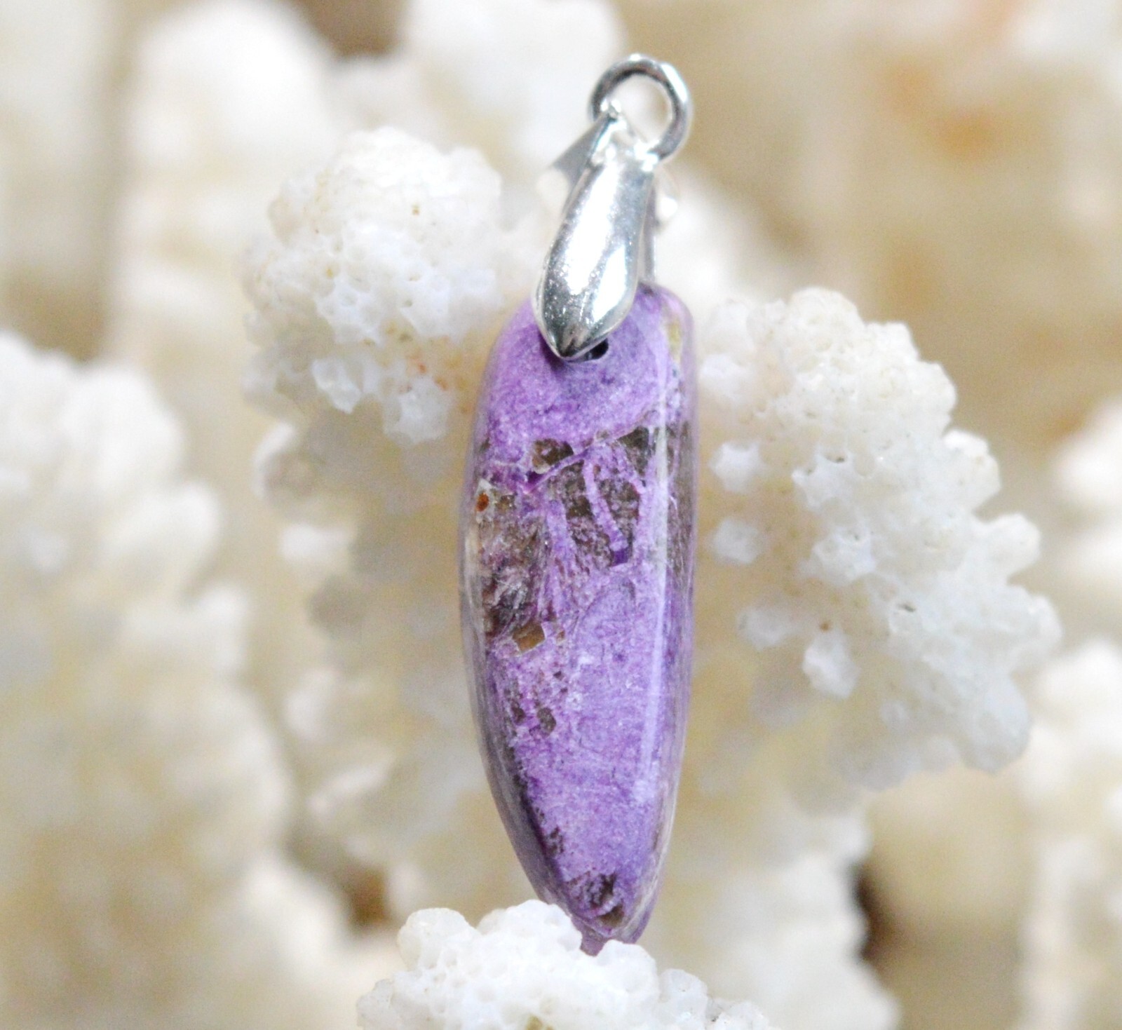 Pendentif Stichtite & Serpentine 7 carats pour apaiser l'esprit avec une pierre d'Australie